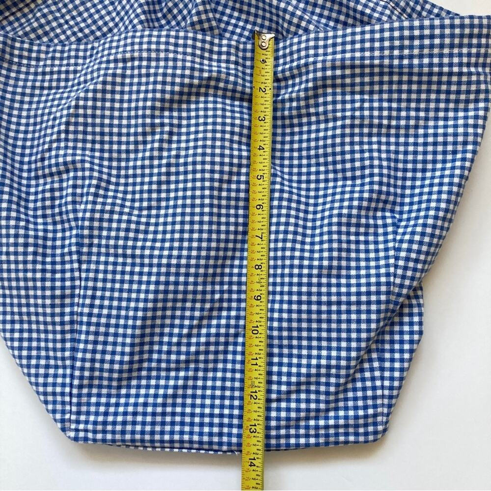 Pottery Barn Kids Gingham Basket Liner Blue White - Picture 4 of 9